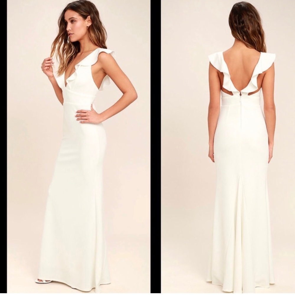 Lulus Perfect Opportunity Ivory Maxi Dress